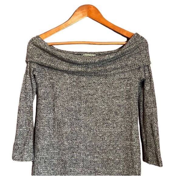 NWT! PPLA grey off shoulder tunic sweater - Picture 2 of 9